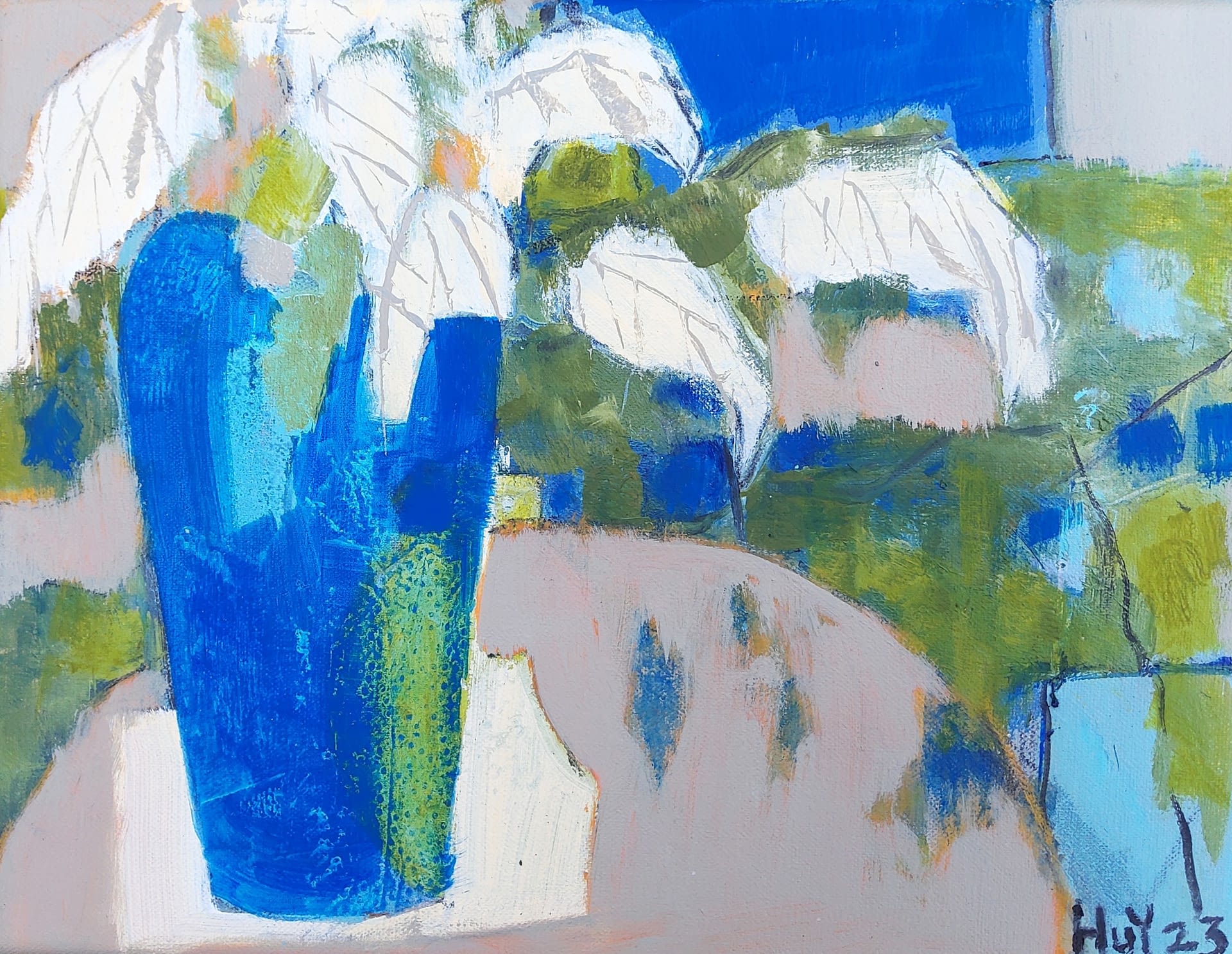 blauwe vaas /// olie op linnen /// 33x41 /// beschikbaar