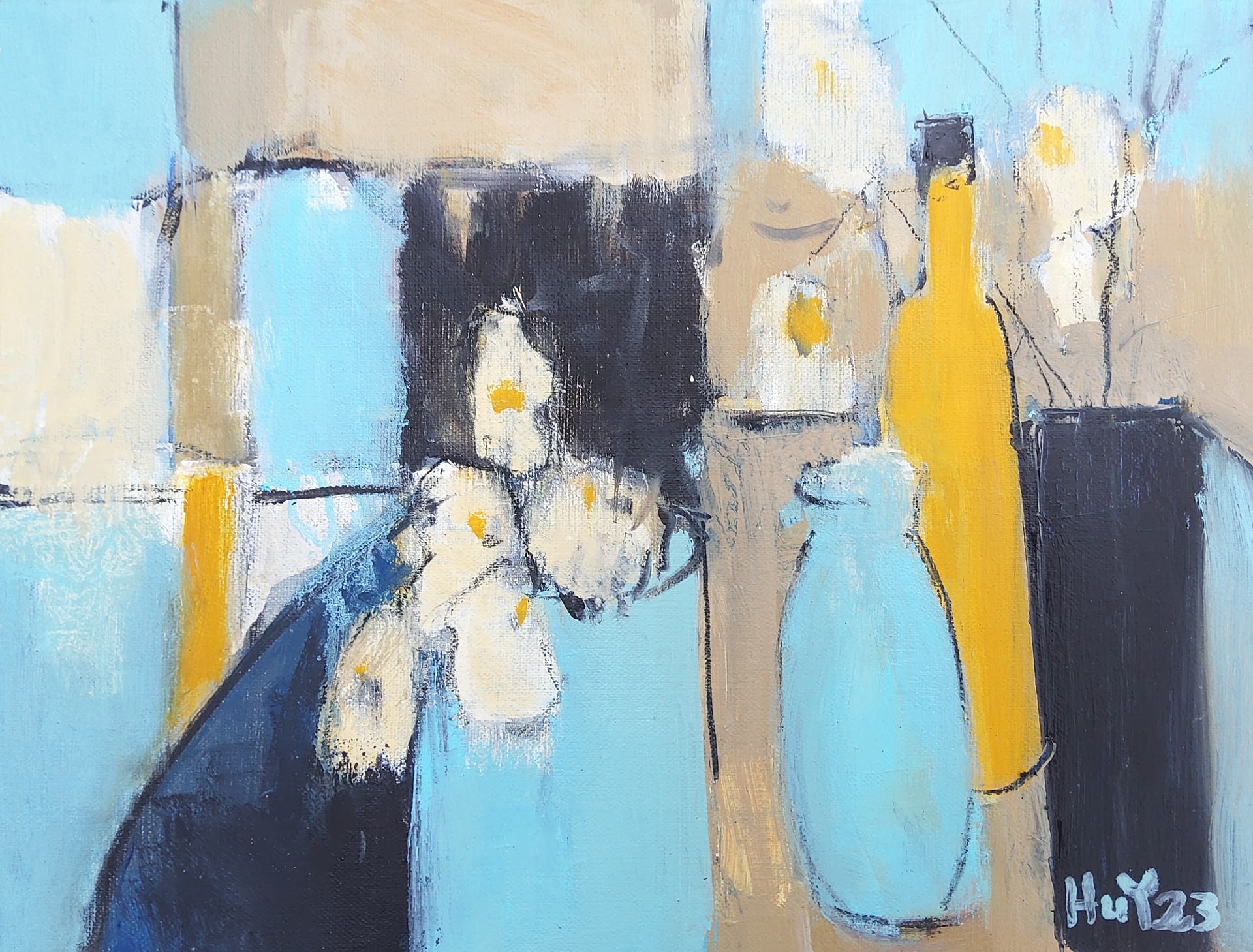 gele fles /// olie op linnen /// 33x41 /// beschikbaar